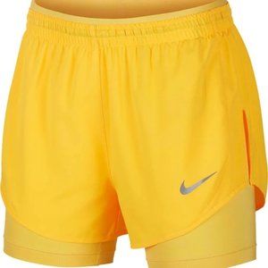 EUC Nike Women's Tempo Luxe 2-in-1 Running Shorts Laser Orange Size Medium